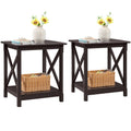 Espresso 20 x 18 Inch End Table Set of 2 R90058