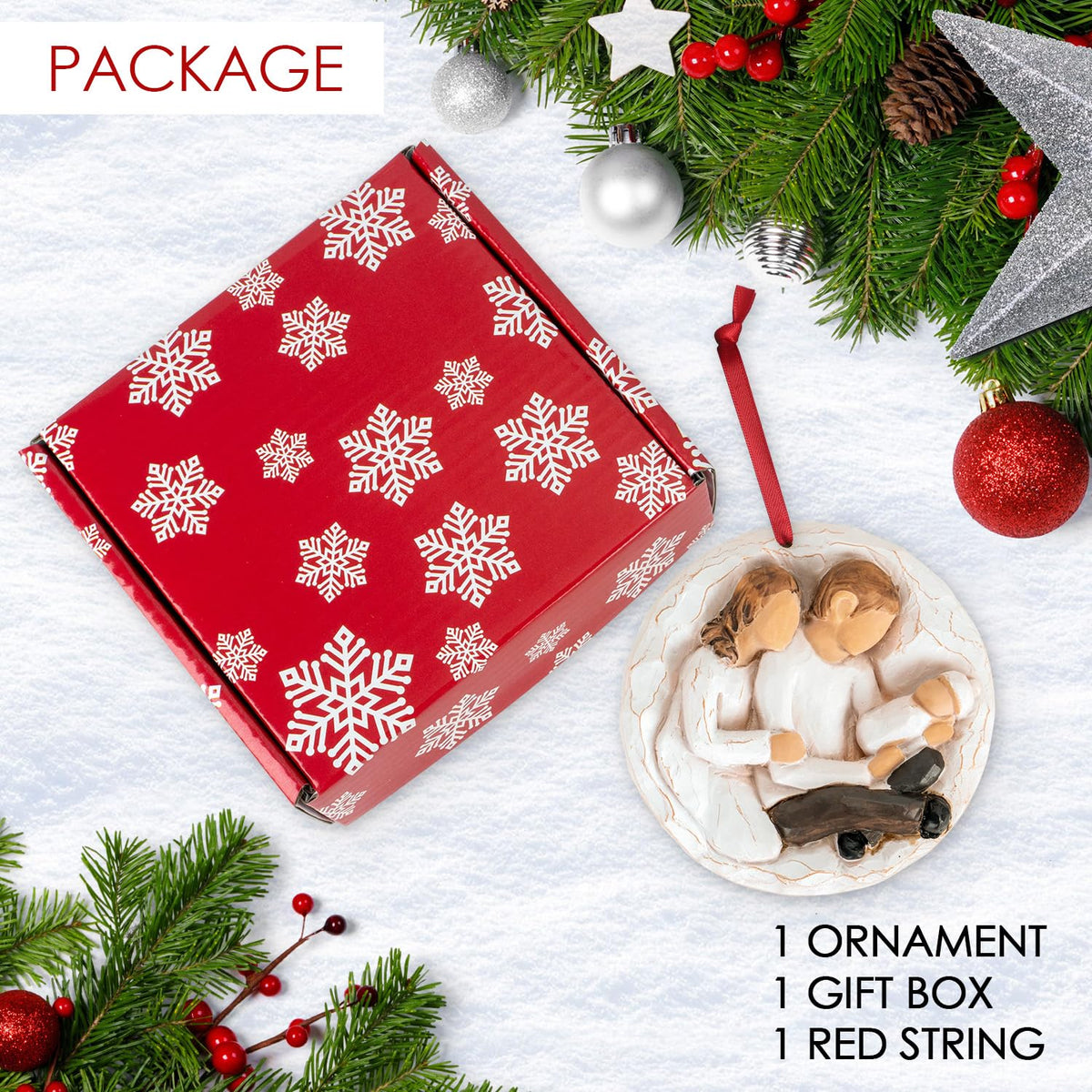 Baby First Christmas Ornament 2026 3D Resin Sculpture S613