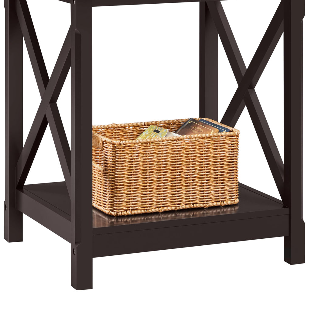 Espresso 20 x 18 Inch End Table Set of 2 R90058