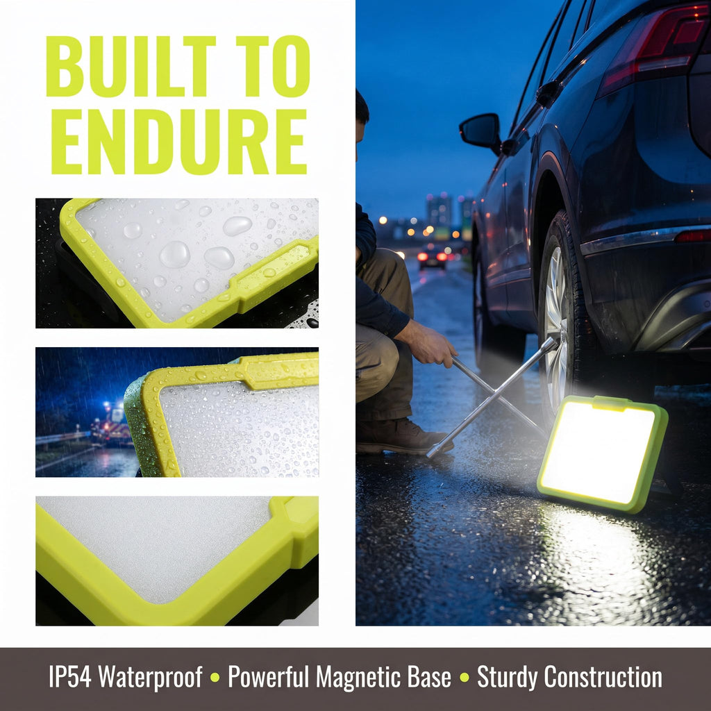 LED Work Light, Rechargeable, 700 LM Magnetic Portable Flood Light with Adjustable Stand, IP54 Waterproof, 3 Lighting Modes with Emergency SOS, 1Pack A56335