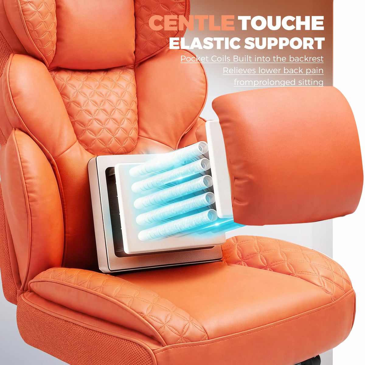 Big and Tall Ergonomic Gaming Chair with Footrest J35388