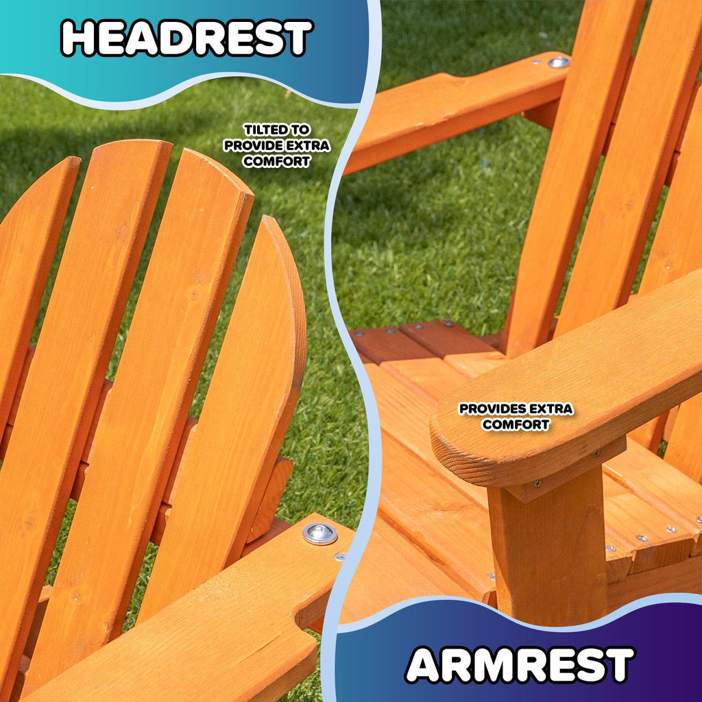 Brown Wooden Adirondack Chair F369258