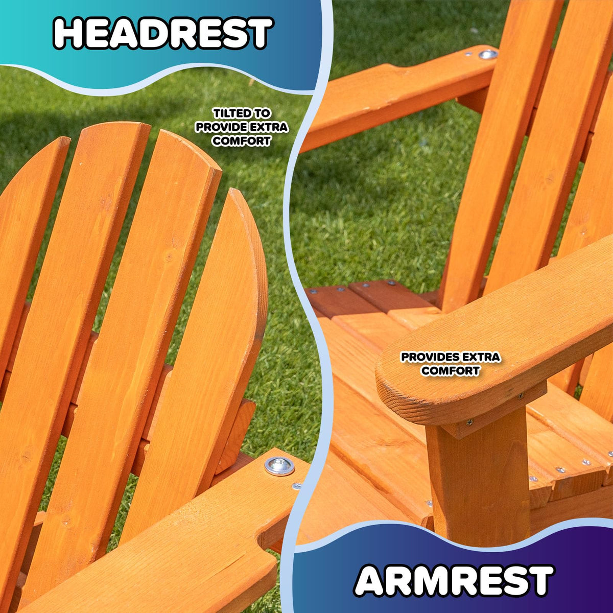 Brown Wooden Adirondack Chair F369258