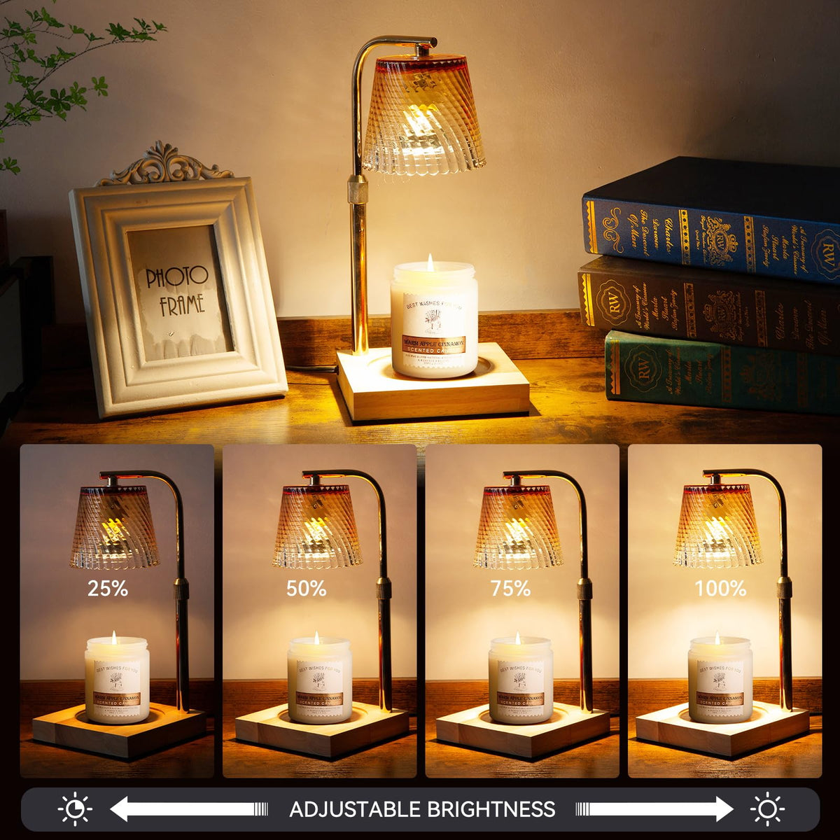 Height Adjustable Dimmable Candle Warmer Lamp with Timer O692