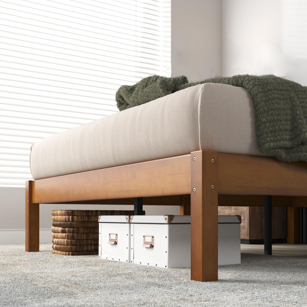 14 Inch Bamboo Platform Bed Frame, Queen Y456475