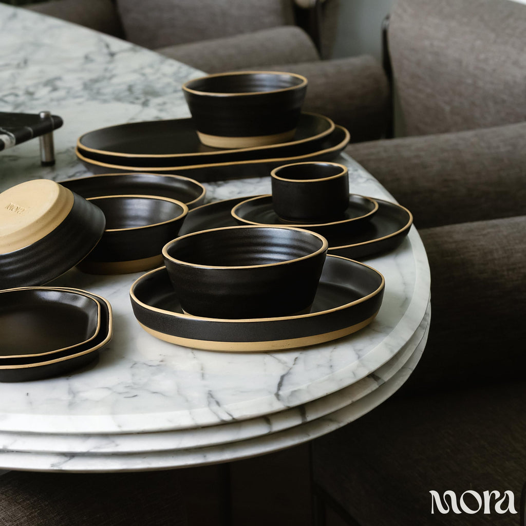 Ceramic Pasta Plate Wide Bowls Set of 4 N5895