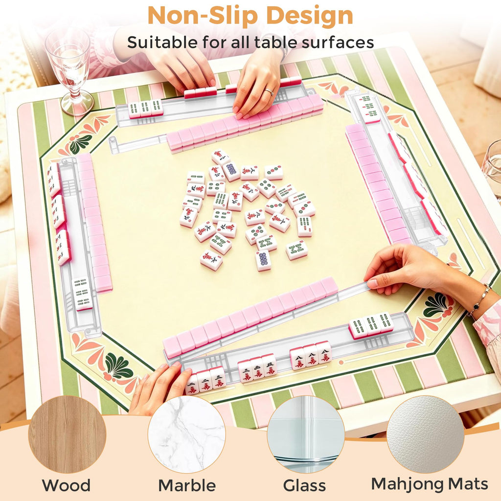 Clear Acrylic Mahjong Racks with Pushers, 4-Pack H570
