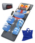 Full Body Massage Mat with Heat, Adjustable Lumbar Traction, Detachable Neck Shiatsu Roller, Airbag Compression, Vibration Massage Pad G2771