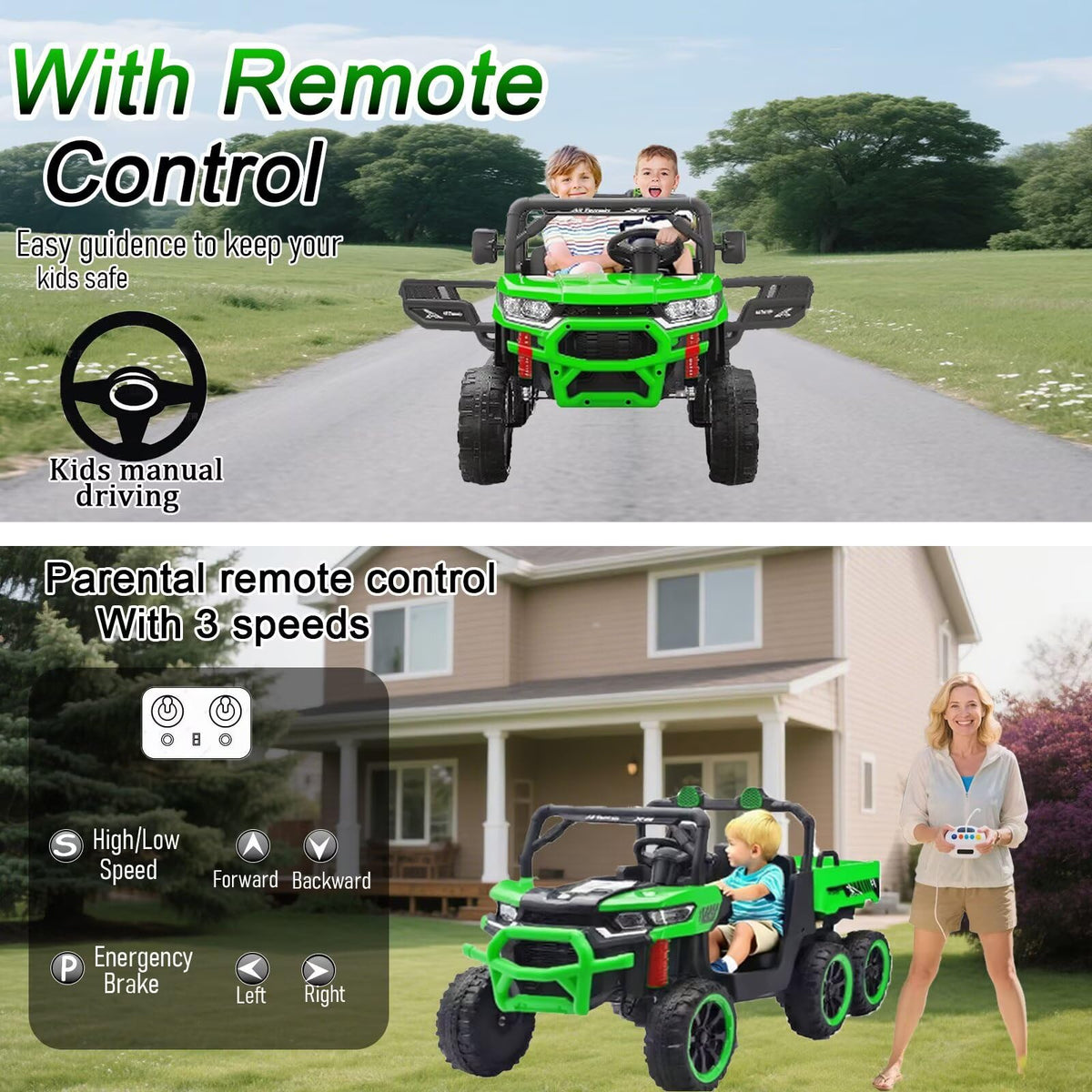 24V 2 Seater Ride On Dump Truck with Dump Bed V799