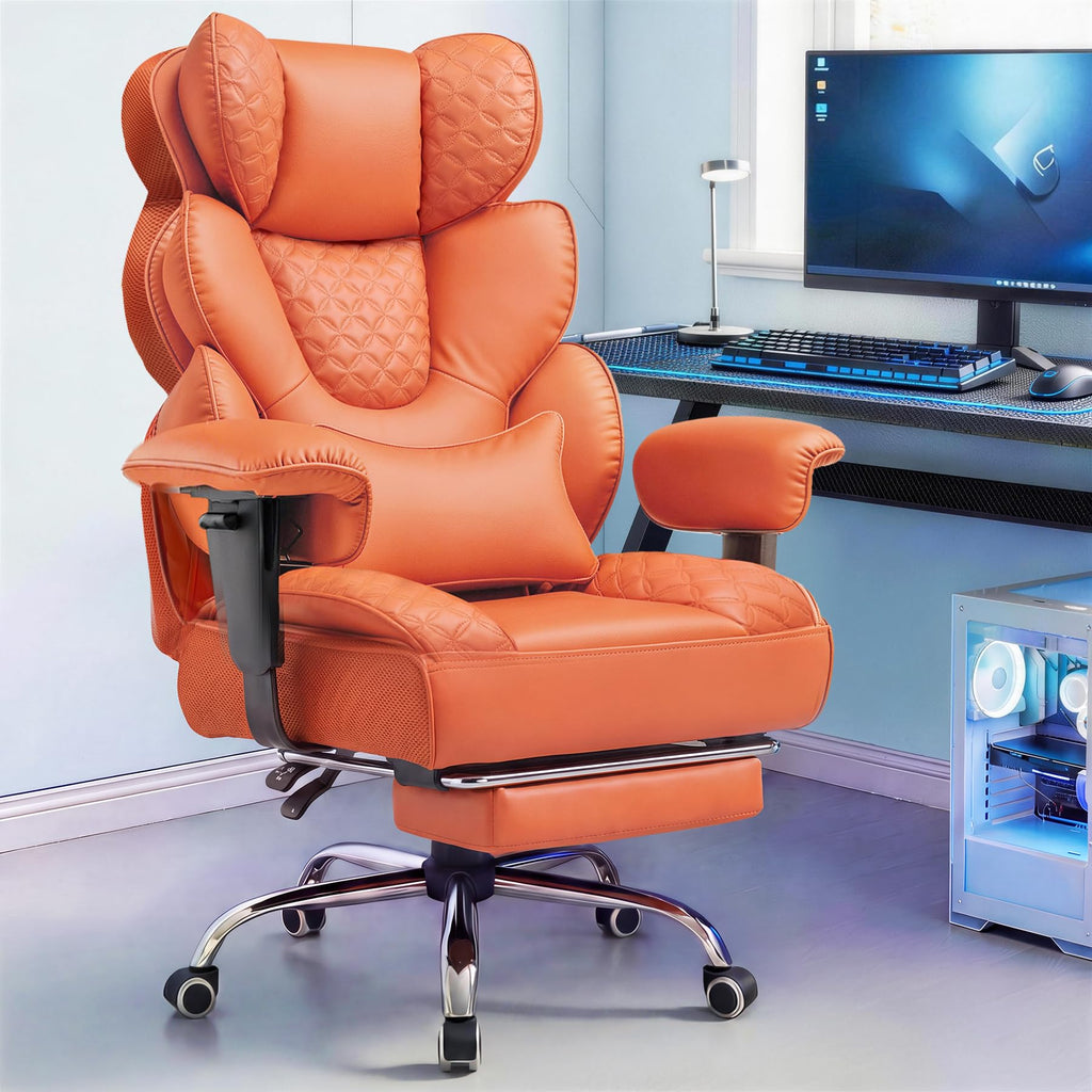 Big and Tall Ergonomic Gaming Chair with Footrest J35388