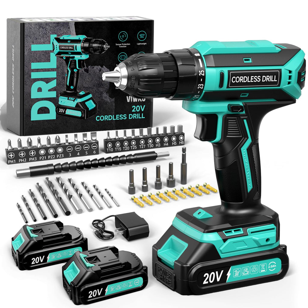 20V MAX Cordless Drill Set with 2 Batteries & Charger Z41319