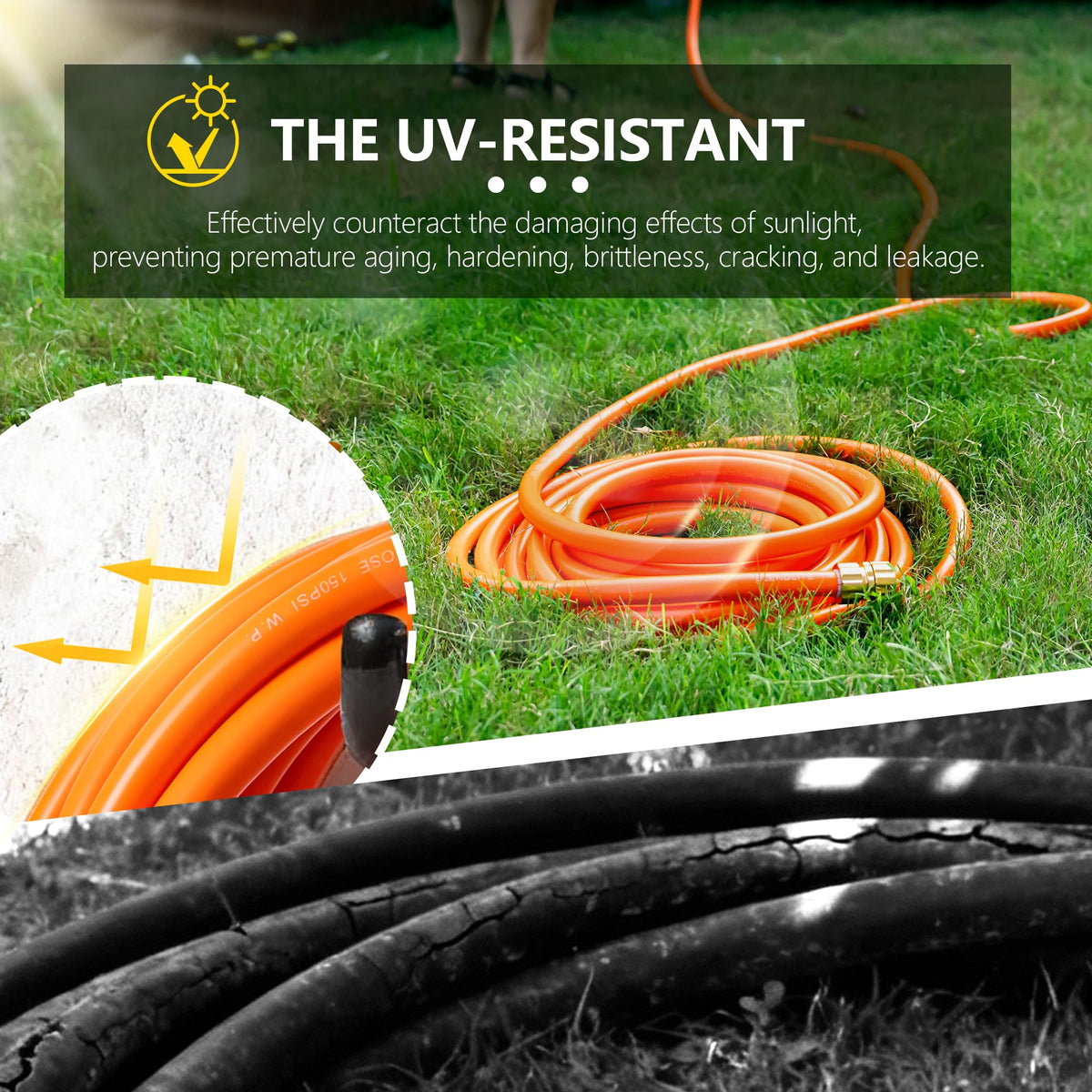 100ft x 5/8" All-weather Flexible Garden Hose V2795