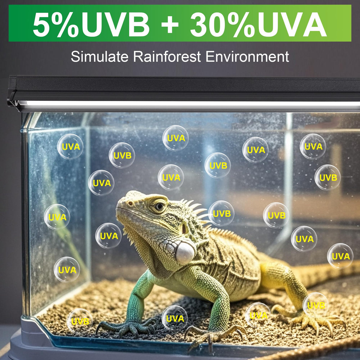 24W T5 5.0 UVB Reptile Light Kit M159