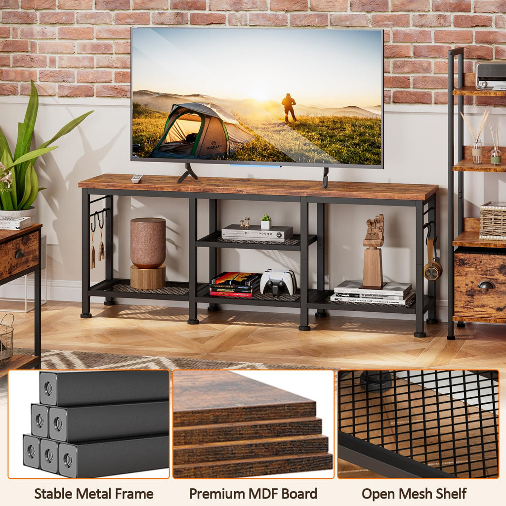 TV Stand with Open Shelves Q12641