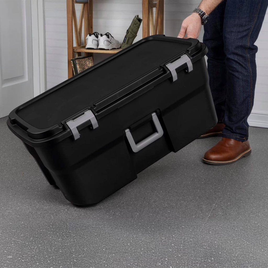 Black 22 Gal Wheeled Polypropylene Storage Trunk B770