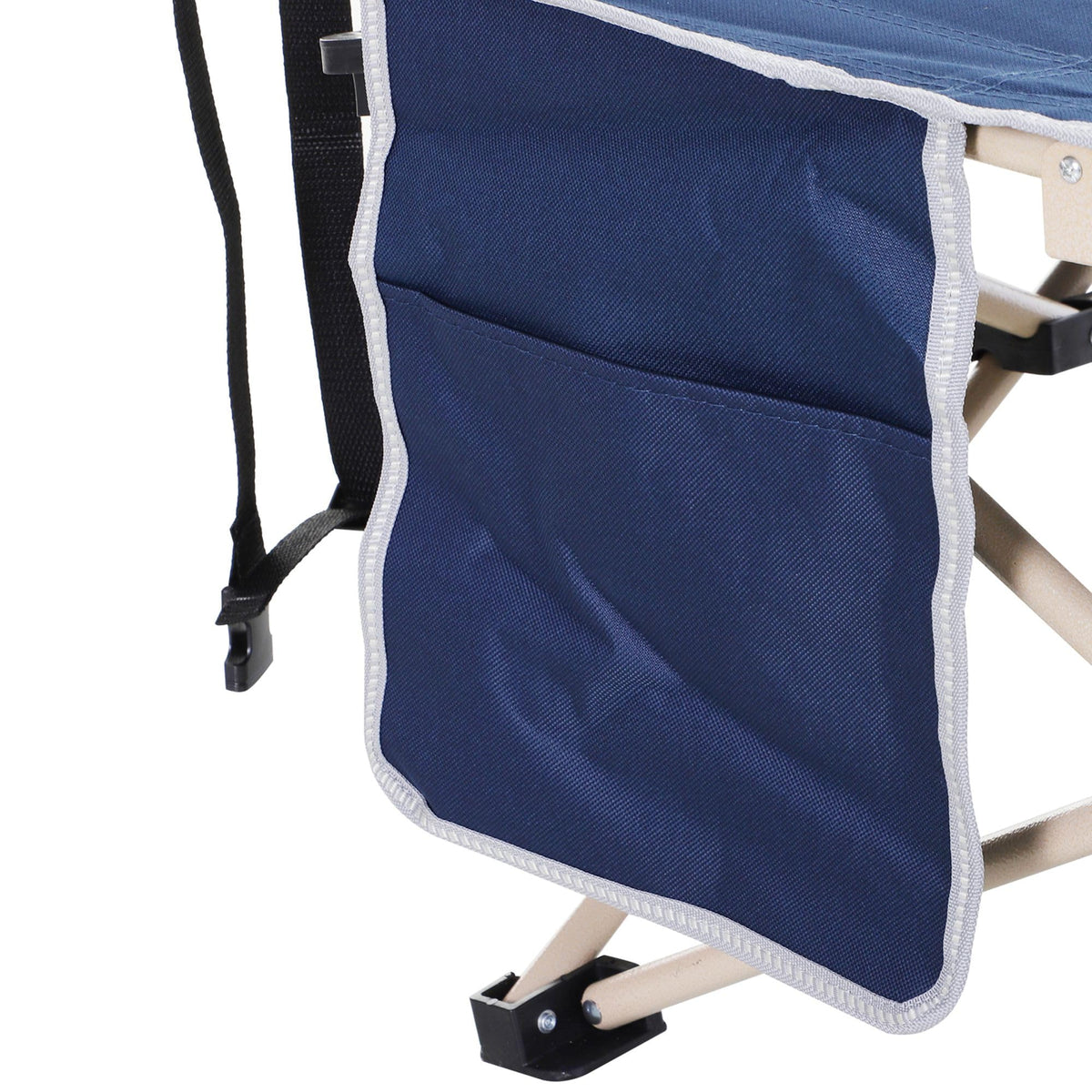 Folding Camping Cot with Carry Bag, Side Pocket, Blue M8705