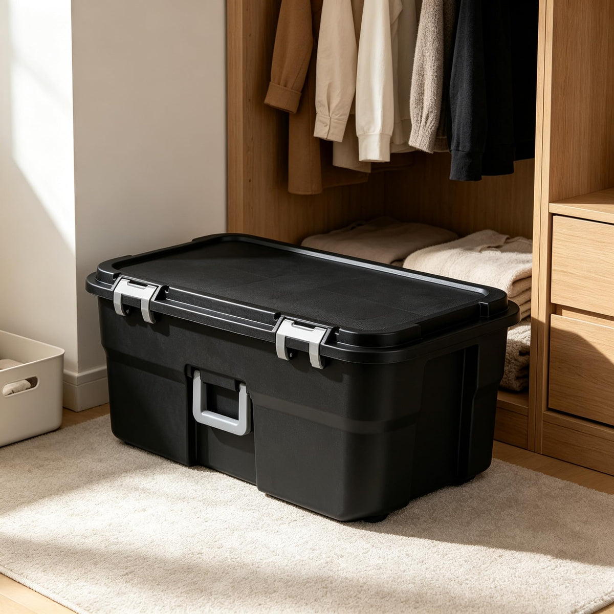 22 Gallon Lockable Heavy-Duty Plastic Storage Trunk Z31942