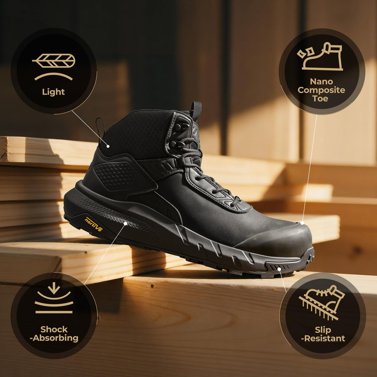 Composite Toe Waterproof Work Boots O344