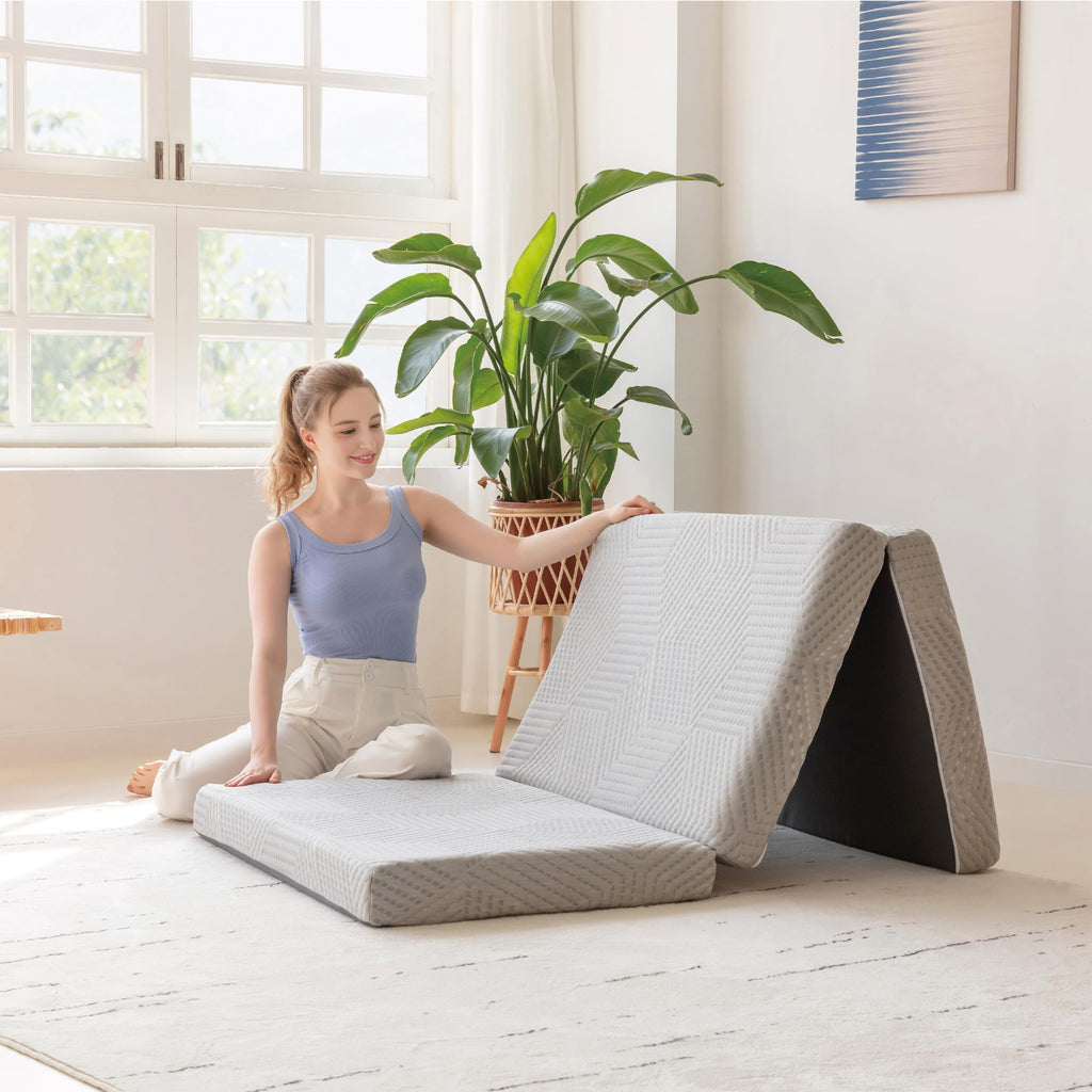 4 Inch Gel Memory Foam Trifold Mattress P338