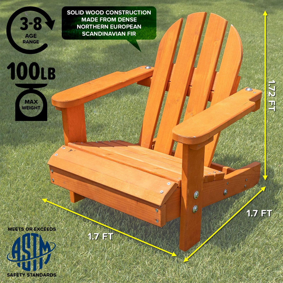Brown Wooden Adirondack Chair F369258