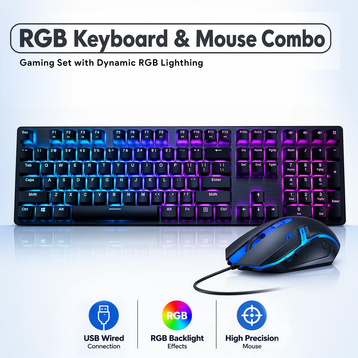 RGB Desktop PC Intel Core i5-8500 16GB DDR4 RAM 512GB SSD GeForce GT 1030 U40047
