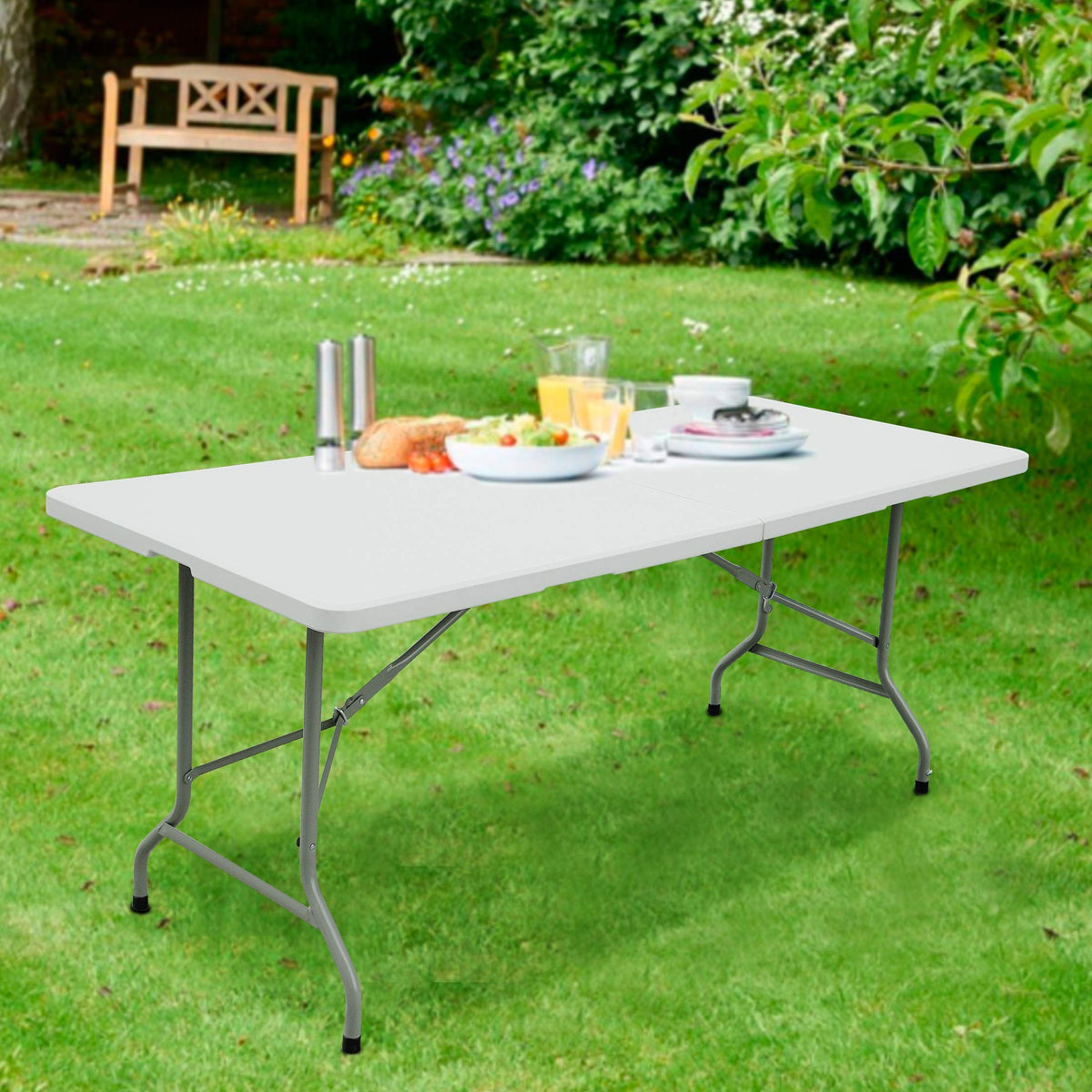6ft Folding Plastic Table V15894