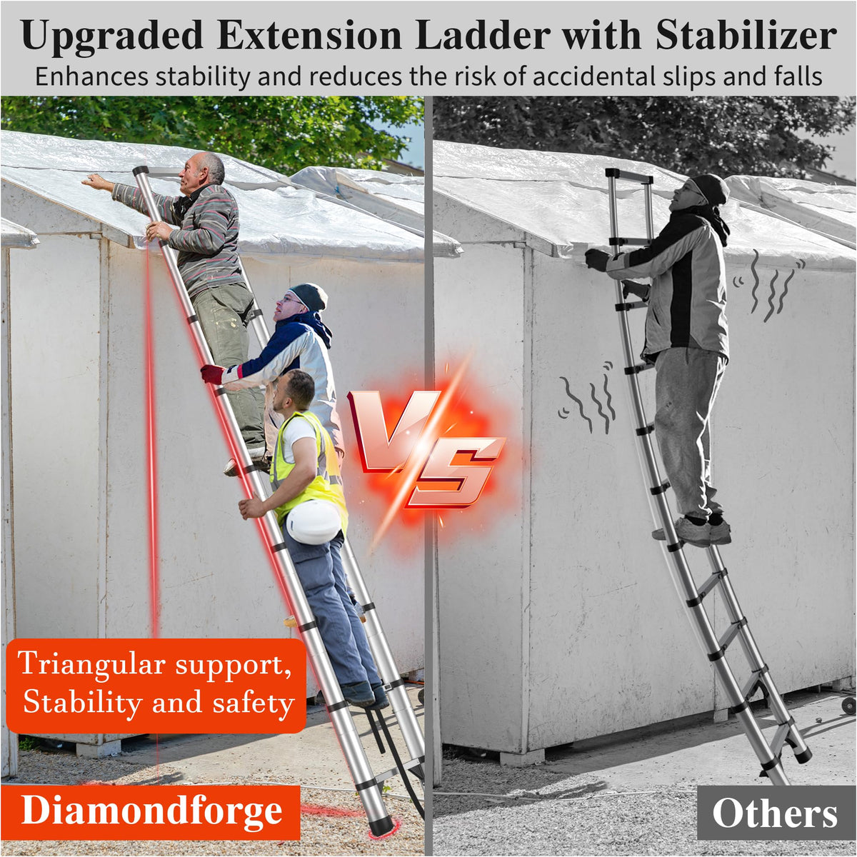 8.5 FT Aluminum Telescoping Ladder X349