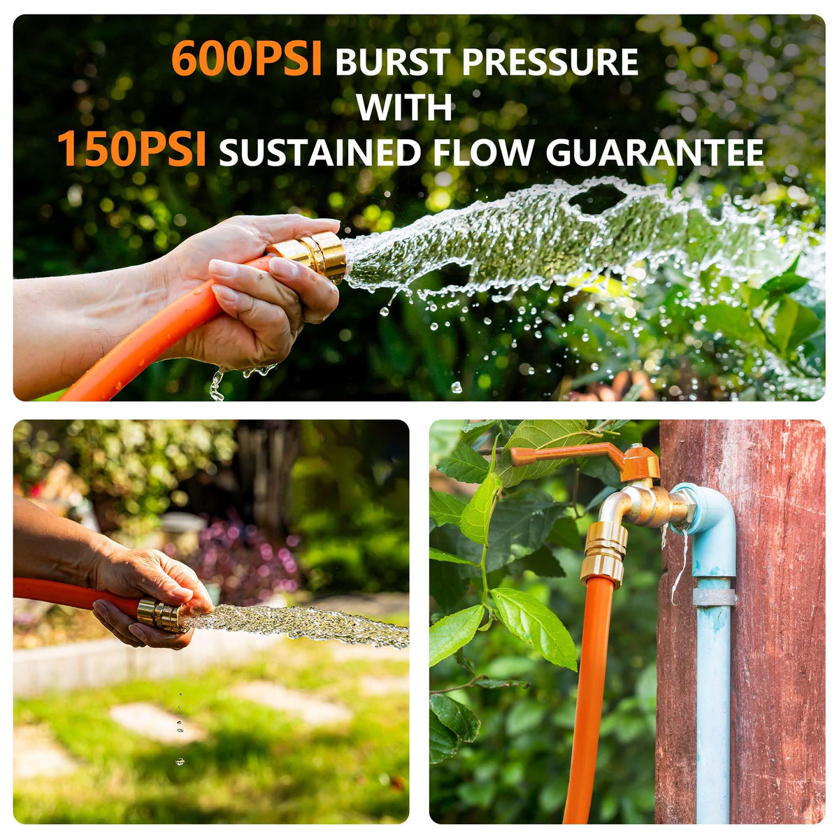 100ft x 5/8" All-weather Flexible Garden Hose V2795