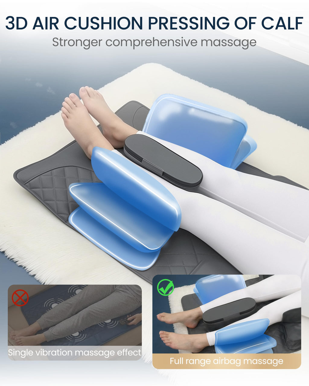 Full Body Massage Mat with Heat, Adjustable Lumbar Traction, Detachable Neck Shiatsu Roller, Airbag Compression, Vibration Massage Pad G2771