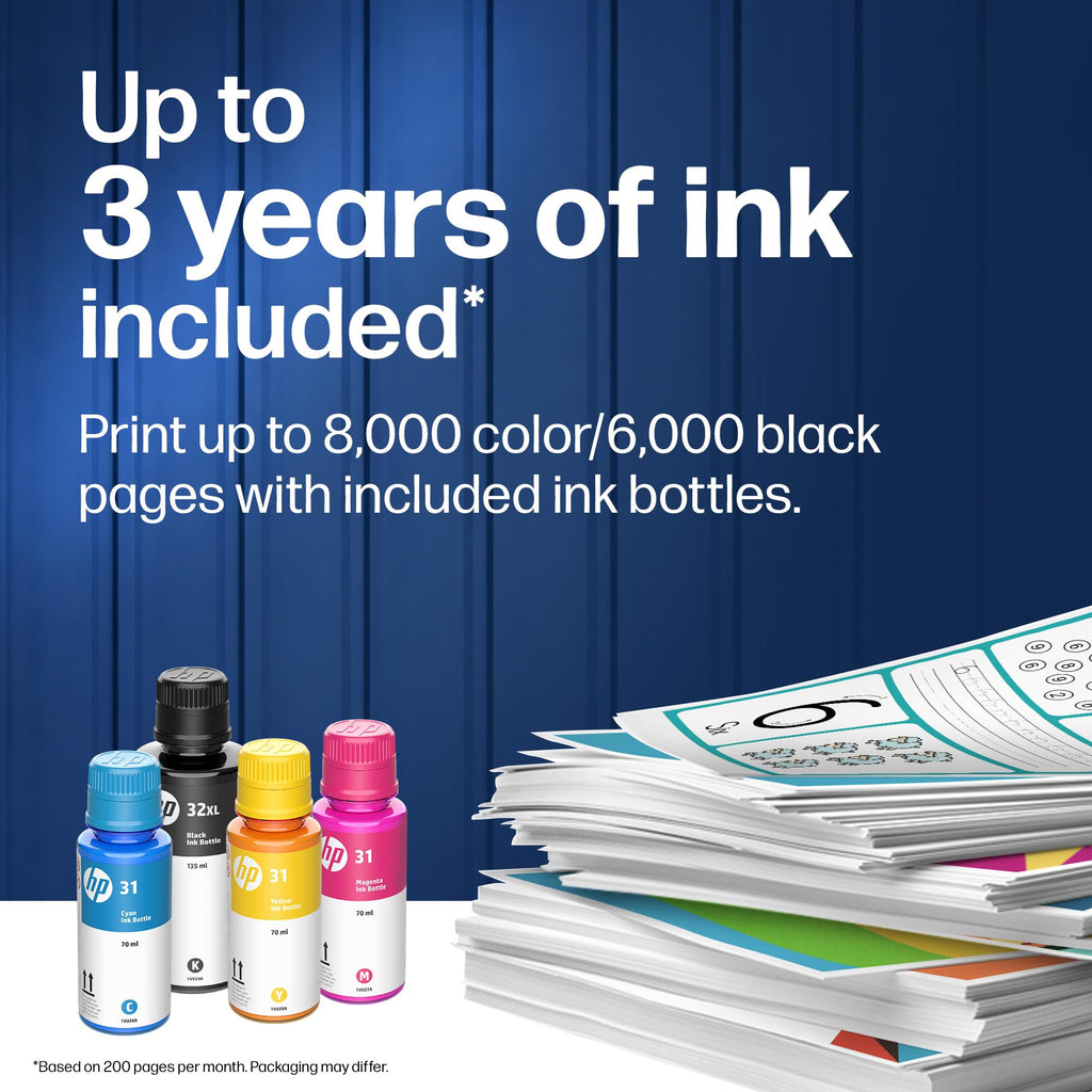 Wireless All-in-One Ink Tank Printer, Scanner, Fax, Copier G180