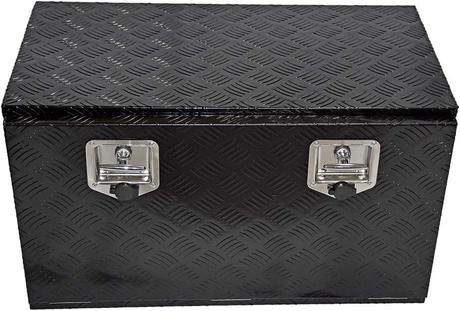 Black Aluminum Truck Tool Box Flatbed Storage X37066