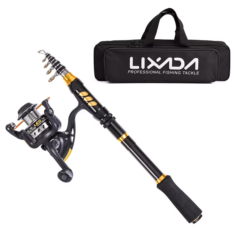 Carbon Fiber Telescopic Rod Reel Combo J780112