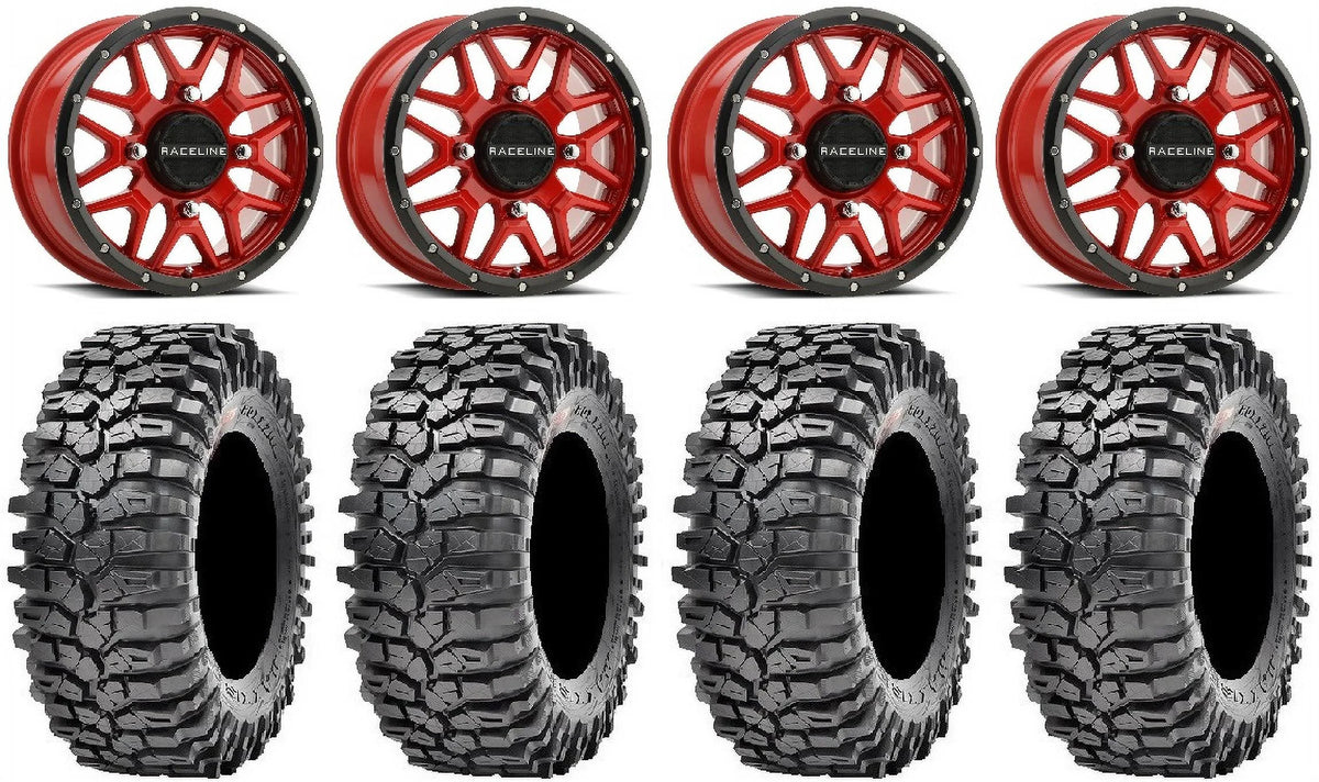 14" Red Wheels 30" Tires P6786