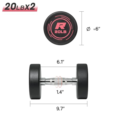 PVC Coated Pink Round Dumbbells Set with Non-Slip Handle D962733