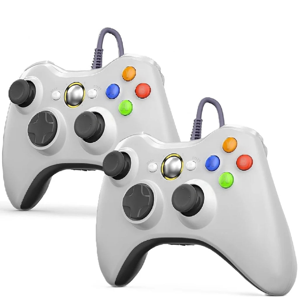 White Xbox 360 Console with Two Controllers L198729