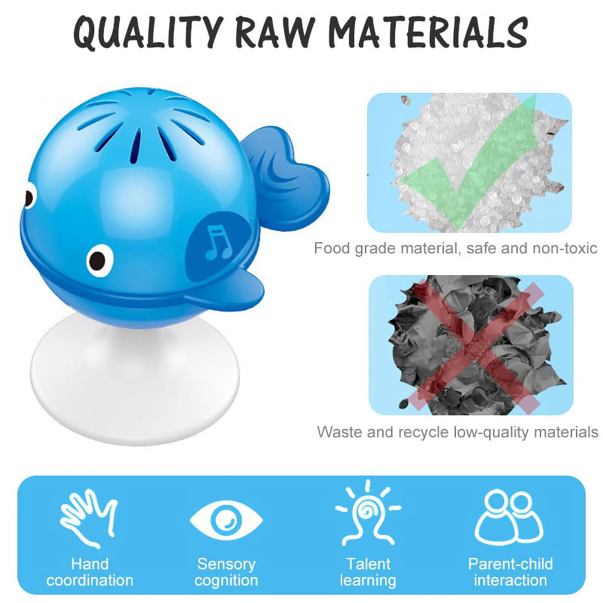 3 Pack Baby Rattles Set Suction Cup Toys Y458