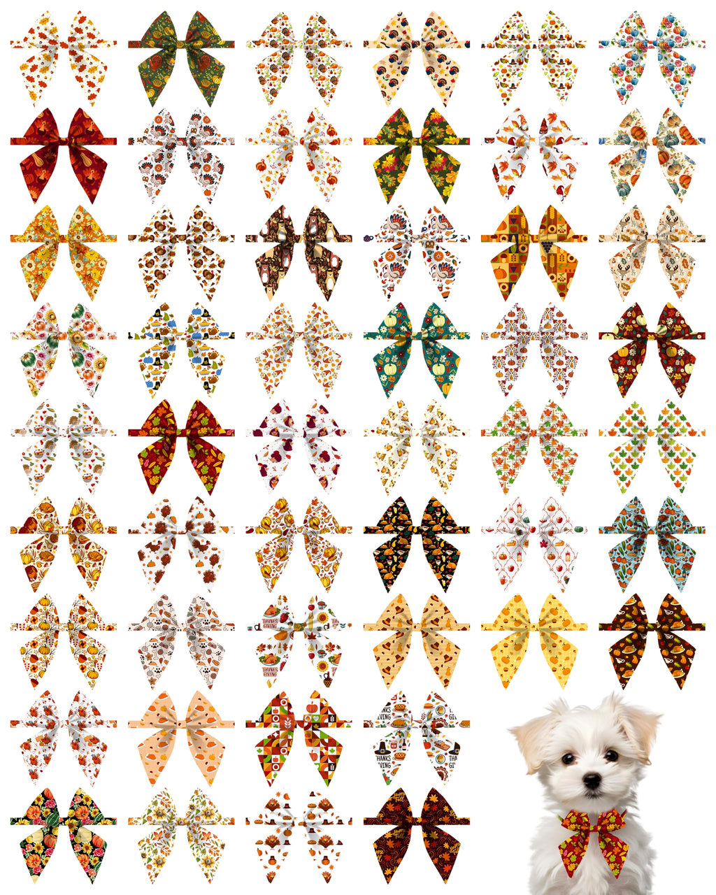 50 Pack Dog Bowties R728