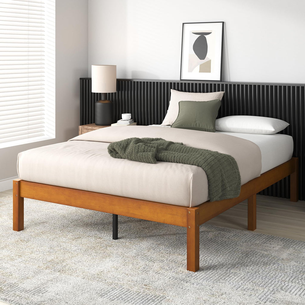 14 Inch Bamboo Platform Bed Frame, Queen Y456475