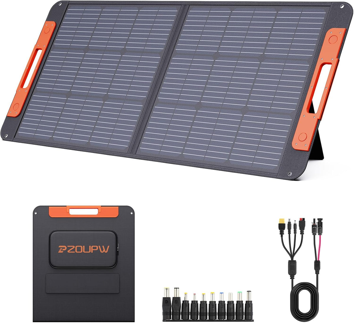 100W 20V Foldable Solar Panel with MC-4 Cable USB Output Z236057