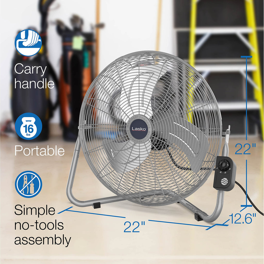 20" Silver High Velocity Wall Mount Fan W8728