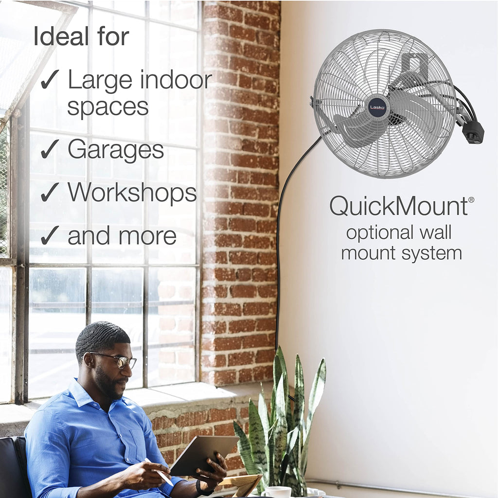 20" Silver High Velocity Wall Mount Fan W8728