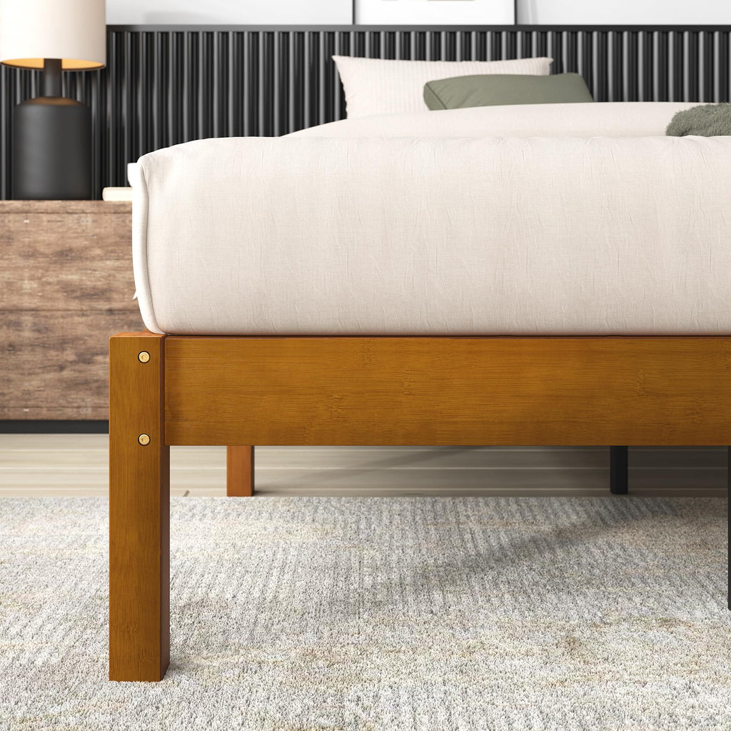 14 Inch Bamboo Platform Bed Frame, Queen Y456475