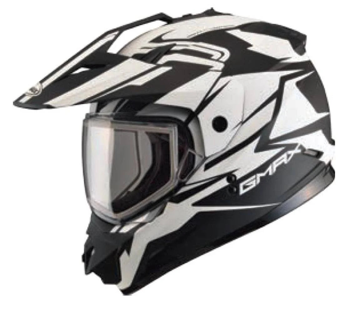 Flat Black White Snow Sport Helmet F174706