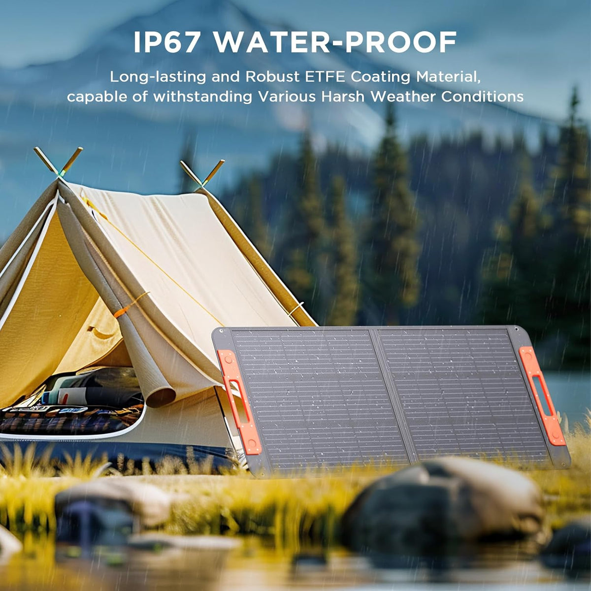 100W 20V Foldable Solar Panel with MC-4 Cable USB Output Z236057