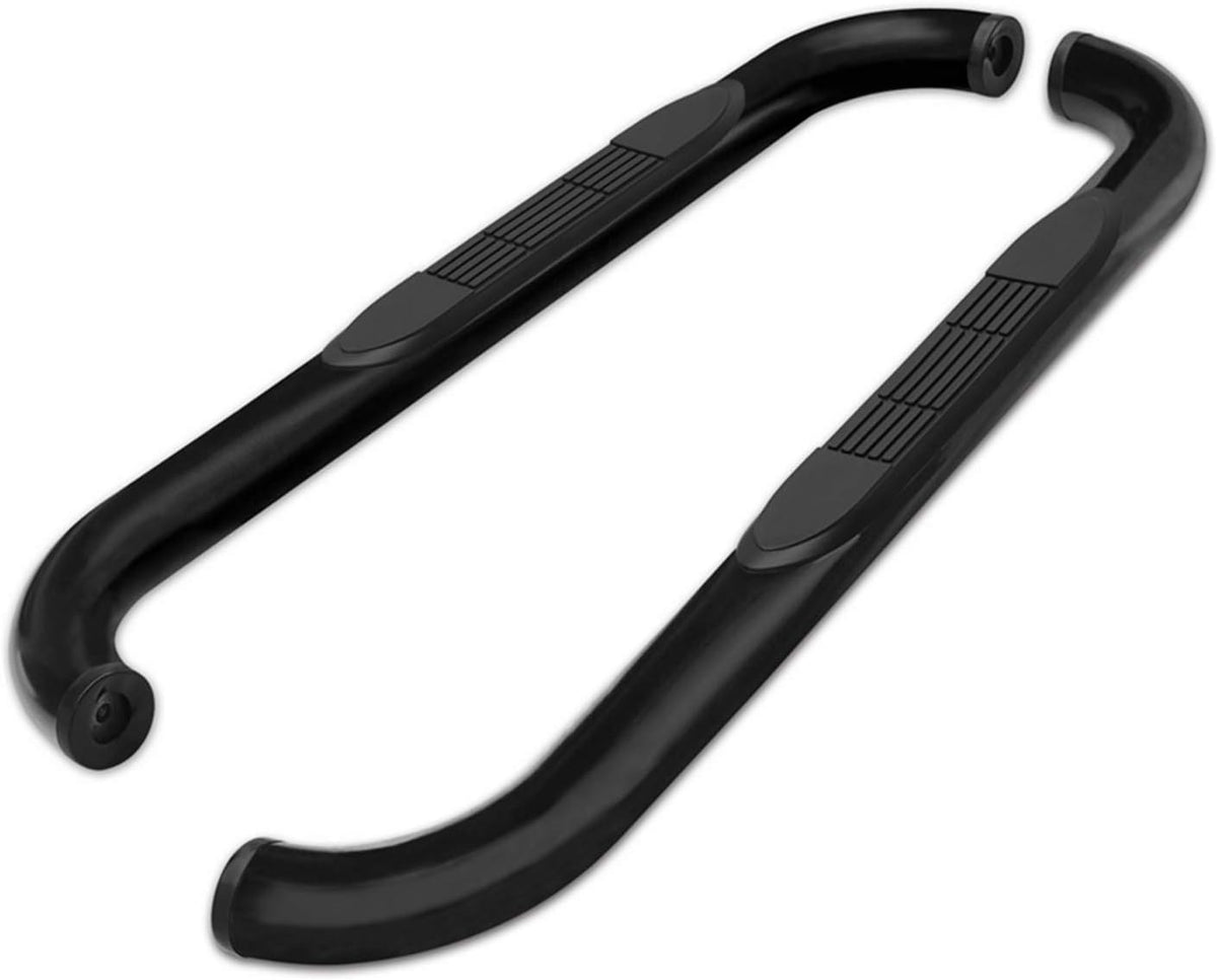 3 Black Side Bars Nerf Bars Step Rails Running Boards (2 Pieces) E96015