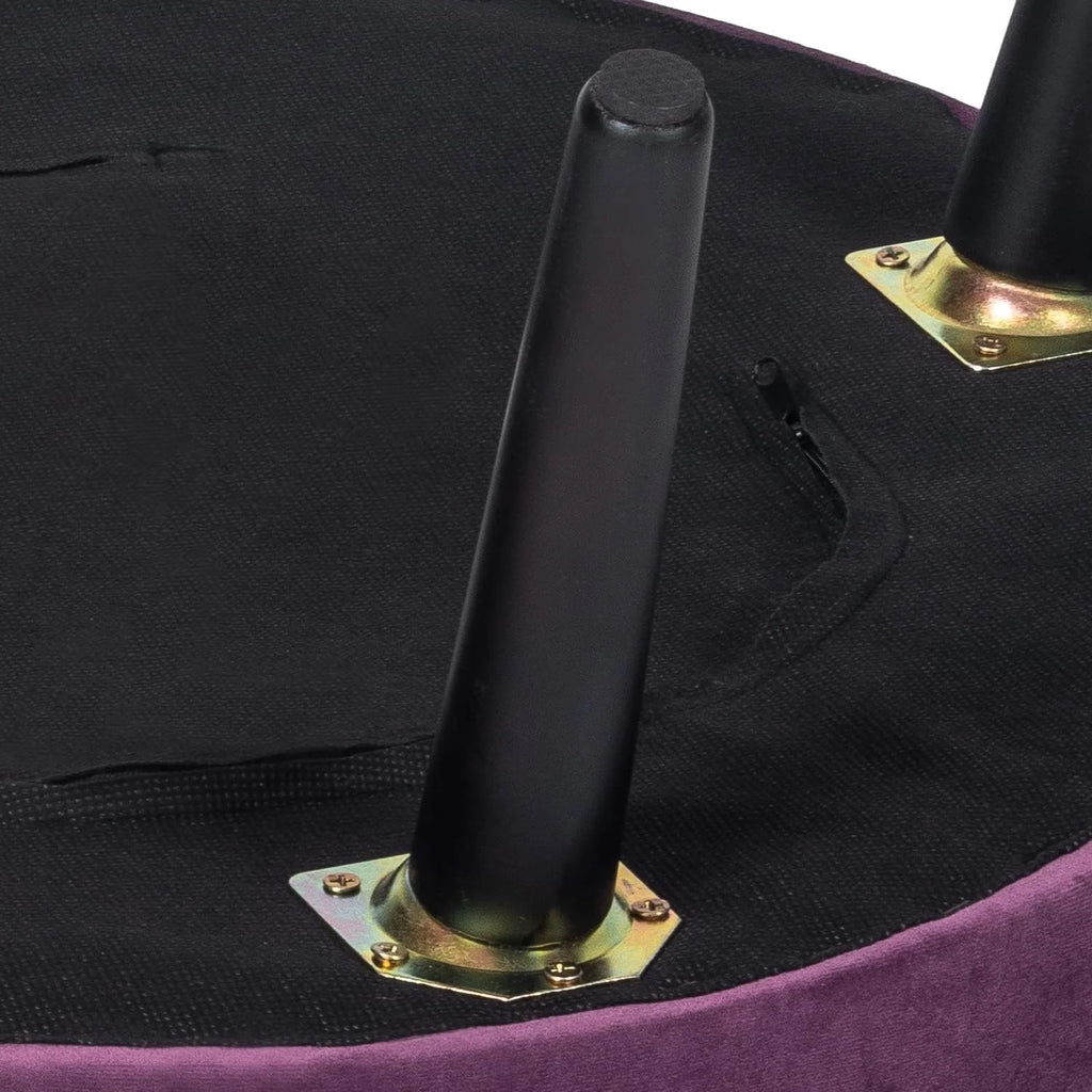 23 Inch Purple Tufted Footstool L15145