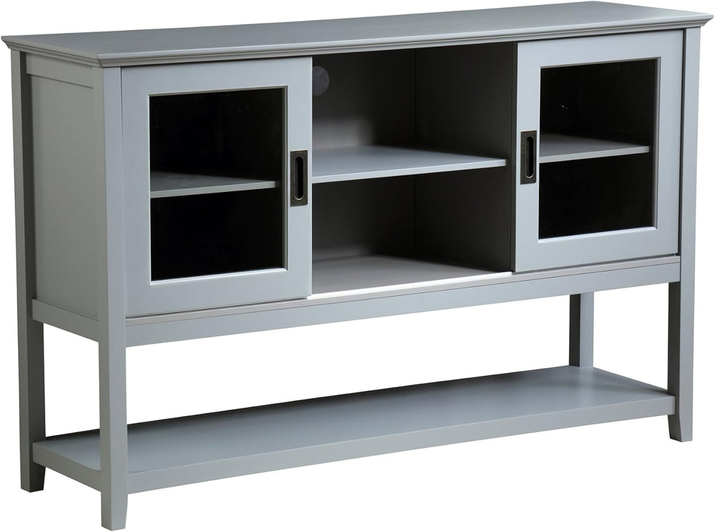 Gray Wood Sideboard Cabinet with Sliding Doors L531