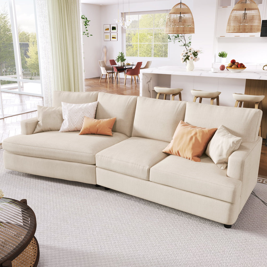 3 Seat Sofa with Removable Cushions and 2 Pillows C4527