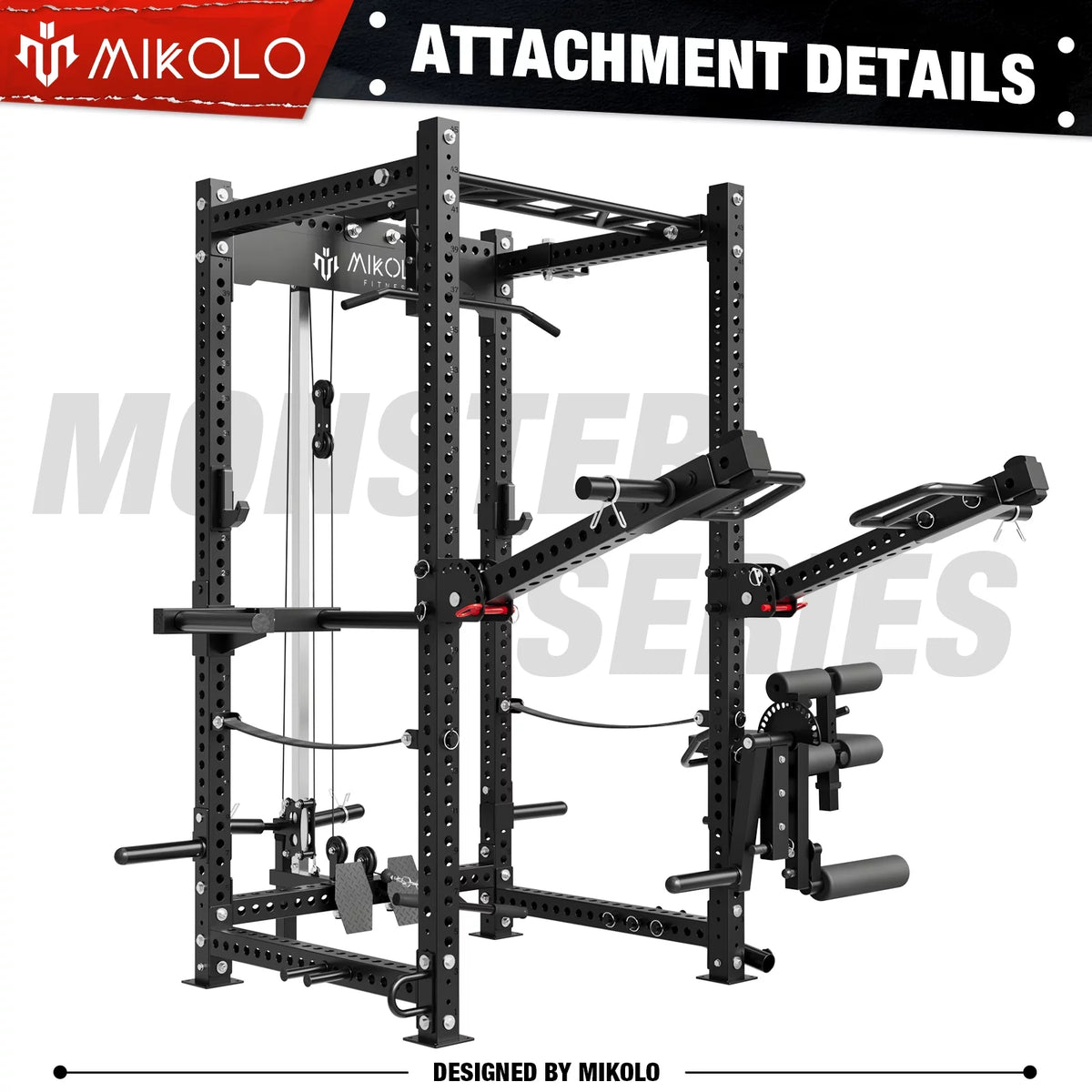 LAT Pull-Down for 3" x 3" Power Cage Rack Attachments L41107