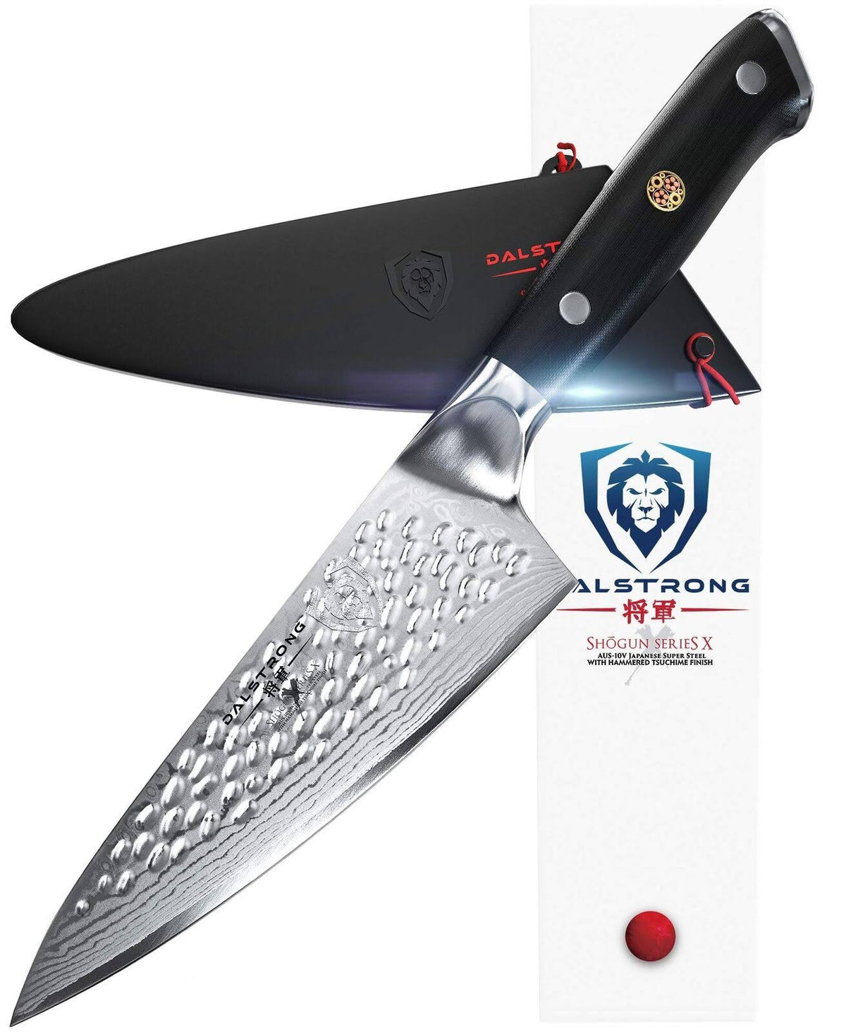 6 inch Hammered Finish Chef's Knife with Guard Sheath Q70101
